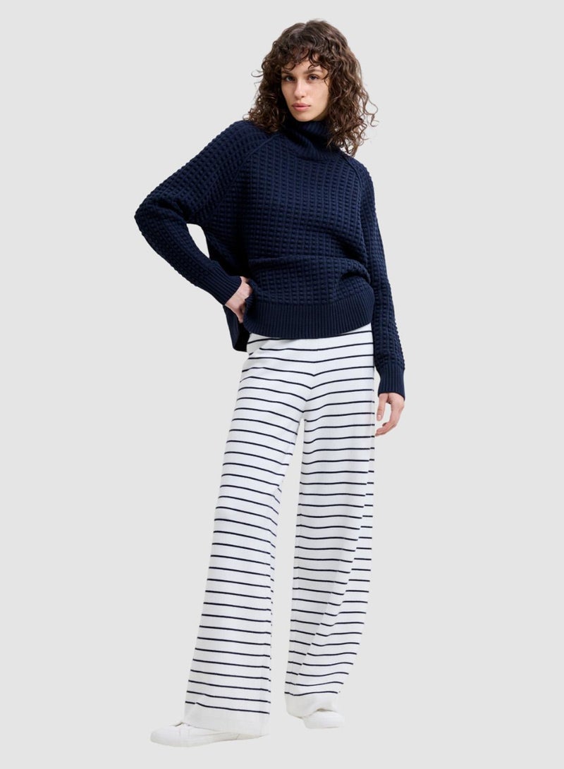 French Connection Marley Knit Striped Wide Leg - Image 1